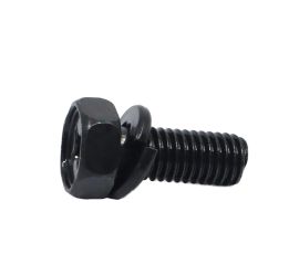 Steel Black Zinc Cr+3 Upset Hex Bolt (+) SEMS P=2 Made in Japan