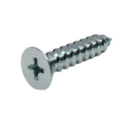 JIS B-1122 Steel White Zinc Cr+3 Flat Head Tapping Screw A-Type Made in Japan