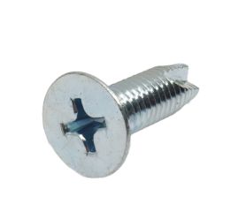 JIS B-1122 Steel White Zinc Cr+3 Flat Head Tapping Screw C-1 Type Made in Japan