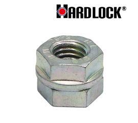 S45C(H) White Zinc Cr+3 Hard-Lock (R) Nut with Rim Made in Japan

